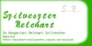 szilveszter melchart business card